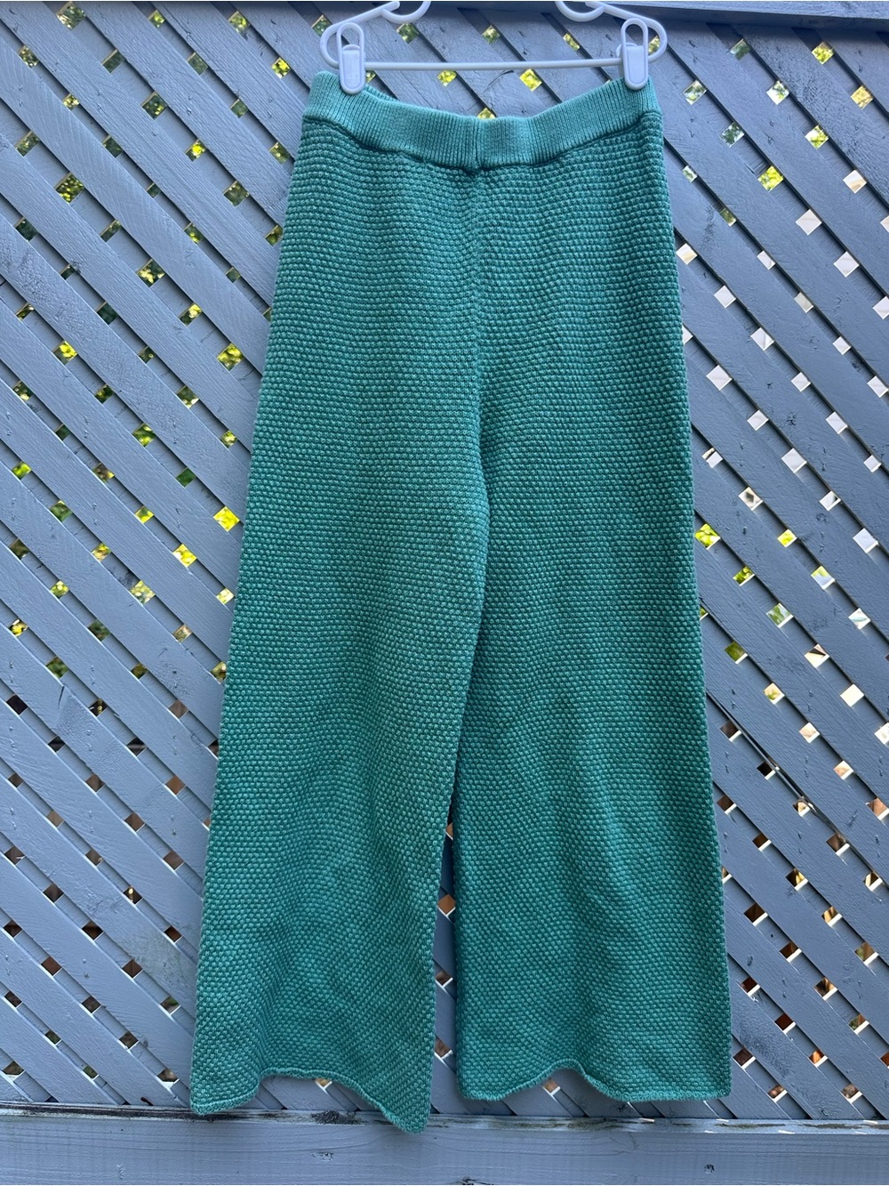 FP Beach free people green textured knit pants